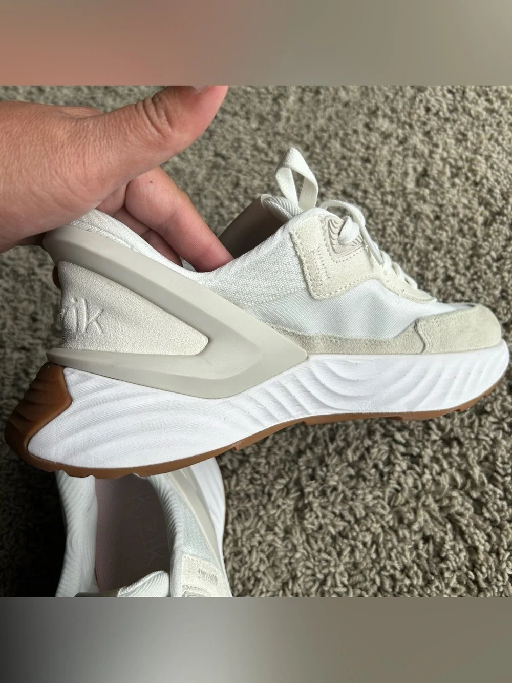 Kizik Monaco Shoes Womens 8.5 White Moonbeam Hands Free Slip On Comfort Sneakers